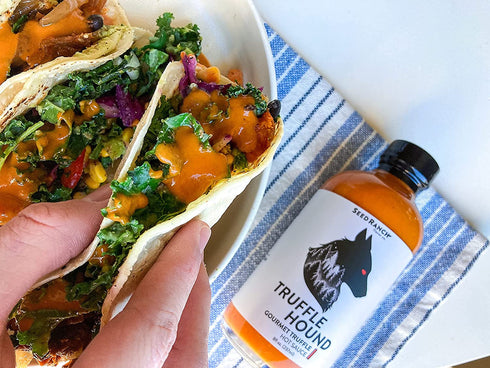 Seed Ranch Gourmet Truffle Hound Hot Sauce - Medium Heat - Spicy & Savory Truffle Hot Sauce with Chile de Arbol, Ghost Pepper & Garlic - Vegan, No...
