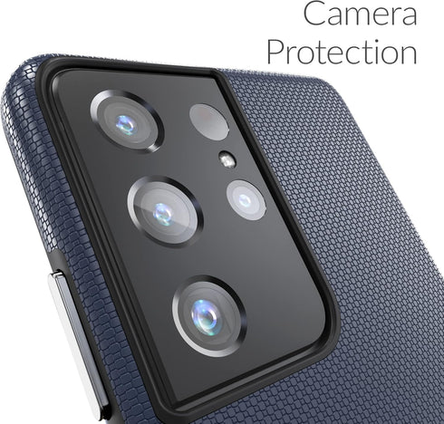 Crave Dual Guard for Galaxy S21 Ultra Case, Shockproof Protection Dual Layer Case for Samsung Galaxy S21 Ultra, S21 Ultra 5G (6.8 inch) - Navy...