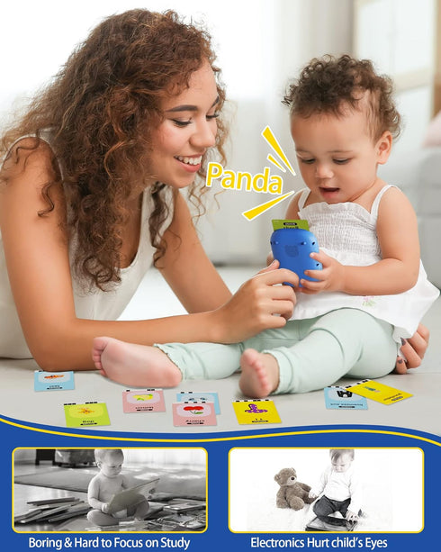 Toddler Toys for Boys 2-5 Years Old Gifts, Speech Autism Therapy Toys, Talking Flash Cards with 448 Sight Words, Learning Educational Montessori S...