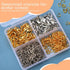 1640 Pcs Lobster Clasps and Open Jump Rings Set, 2 Colors 12mm Lobster Claw Clasps with 7 * 5mm Jump Rings, Lobster Clasps Jewelry Kit for DIY Jew...