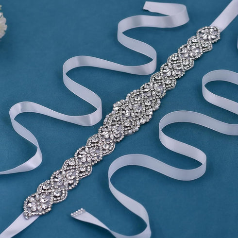 azaleas Women's Crystal Thin Wedding Belt Sashes Bridal Sash Belt for Wedding, Bridesmaid Flower Girl Dress Accessories 16IN...