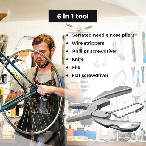Multifunctional Stainless Steel Pliers & Mini Wrench Tool Set - Compact 5-in-1 Multipurpose Pliers & Wrench Set with Sheath - Tool Kit for Camping...