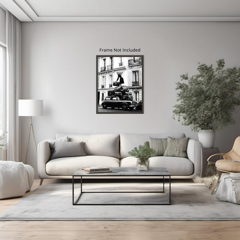 Posterizer 1 pcs-black and white photograph of humourous luxury shoping woman 1-Photography Art Gift for Women, Fashionistas, Designer Fashion Fa...