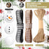 180 Pieces Christmas Snowman Wooden Bead Winter Wooden Bead Christmas Buffalo Plaid Wood Round Bead Christmas Print Wooden Beads with DIY Twine Sc...