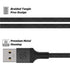 Scosche i3B1SG-SP MFi Certified Strikeline Sync Braided Lightning Charging Cable for All Lightning Devices, 1 Feet, Black...