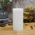 Zest Candle Pillar Candle, 3 by 6-Inch, Metallic White Glitter...