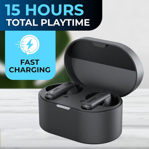 PHILIPS True Wireless Earbuds, TWS Bluetooth 5.3 Headphones, 13mm Drivers, AI Mic for Clear Calls, IPX4 Waterproof, 15 Hours Playtime, Compatible ...