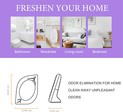 Air Freshener for Home, 4 Pack, Lavender Essential oils, Odor Eliminator for Small Area Closets Bathroom Pets Strong Odor, Up to 120 Days...