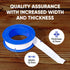 Plumbers Tape, 8 Rolls Teflon Tape 1/2 Inch(W) X 520 Inches(L), Sealant Plumbing Tape, PTFE Teflon Tape Plumbing, Strong Sealing Pipe Tape for Sho...