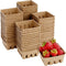 Juvale Pulp Fiber Berry Baskets - Brown Molded Pulp Fruit Containers - Cardboard Fruit Cartons For Farmers Market and Grocery Store (4 x 4 x 1.81 ...