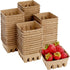 Juvale Pulp Fiber Berry Baskets - Brown Molded Pulp Fruit Containers - Cardboard Fruit Cartons For Farmers Market and Grocery Store (4 x 4 x 1.81 ...