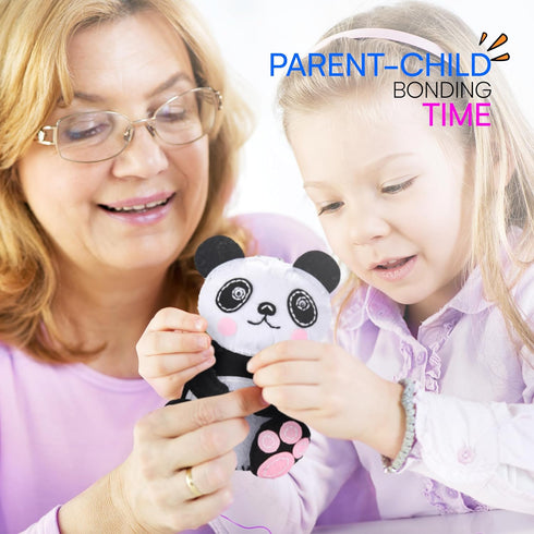 Neliblu Beginner Sewing Kit for Kids - Panda Pillow Kits - Learn to Sew for Girls - My First Sewing Kit - Kids' Arts and Crafts Project - Stuffed ...