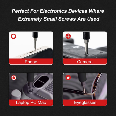 EZARC Precision Screwdriver Set, 47 in 1 Small Screwdriver Magnetic Screwdriver Electronics Repair Tool Kit, Fold Out Design with Extension Shaft ...
