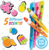 Smelly Gellies - Patented Gourmet Scented Glidewrite Gel Coloring Sticks, Crayons, Highlighters - 5 Count - Gifts for Kids...