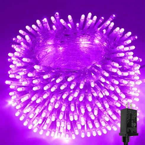 SANJICHA Purple Extra-Long 66FT 200 LED Halloween Lights for Indoor/Outdoor, Super Bright 8 Lighting Modes Plug in String Lights for Halloween Dec...