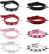 Unisex Multicolor Simulated Leather PU Black-tone/Silver-tone Spikes Rivets Spiked Punk Rock Gothic Choker Collar Necklace...