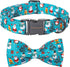 ARING PET Christmas Dog Collar-Cotton Winter Dog Collar with Bow, Adjustable Blue Christmas Tree Pet Collar Puppy Collars with Metal Buckle...