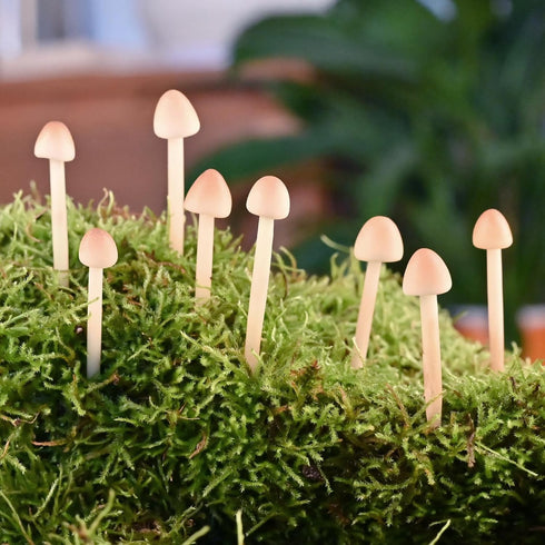 Miniature Mushroom,Handmade Small Mushroom,DIY Miniature Landscape Accessories,Moss Wreath Accessories,Miniature Fairy Garden Supplies,Desktop Min...