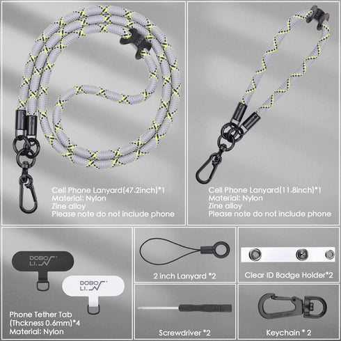 Doboli Phone Lanyard,Phone Strap,Wrist Lanyard,Lanyards For Keys,Keychains For Women,Nylon Adjustable Shoulder Neck,Universal Cell Phone Lanyard f...