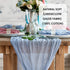 Dusty Blue Cheesecloth Table Runner 141 in Long, Blue Gauze Table Runner, Cheese Cloth for Wedding Decoration, Boho Baby Boho Baby Shower...