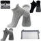 Ankle Socks Set with Non Slip Grips for Yoga, Pure Barre, Exercise, Pilates, Hospital Socks with Breathable Pouch for Women Men Adult Unisex 3 pai...