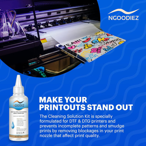 NGOODIEZ Printhead Cleaning Kit for Any DTF Printer/DTG Printer - Universal Printhead Cleaner Kit for Printer Nozzle - Printer Cleaning Kit for Di...
