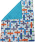 Unisex Baby Reversible Minky Dot Stroller Blanket (Choose Color) (Airplane/Turquoise)...