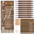 18 Sets Rustic Bridal Shower Wedding Favors Bulk Bamboo Pens with Thank You Retro Bookmarks Ballpoint Pen Happily Ever After Guest Book Pens for W...