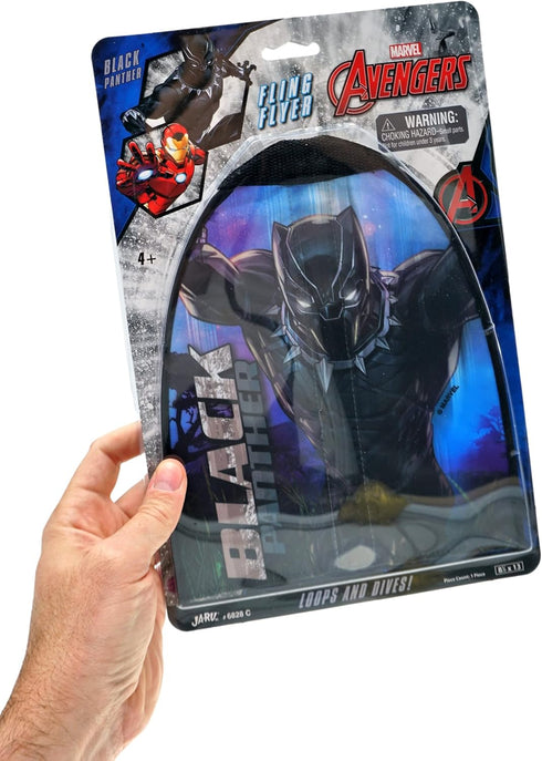 JA-RU Marvel Avengers Kite Launcher Toy Set w/Rubber Band Slingshot (1 Airplane Glider) Black Panther Flying Toys for Kids, Boys & Girls. Outdoor ...