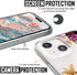 Designed for iPhone 15 Case, for Girls Woman, Clear Cute Pink Purple Floral Flowers Design Hard Back Soft Bumper Shockproof Protective Phone Cover...