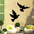 YGAOHF 2 PCS Black Metal Tree Leaf Wall Decor with 2 Dove Stickers, Vine Olive Branch Art Wrought Iron Scroll Sculptures Above The Bed, Indoor Out...