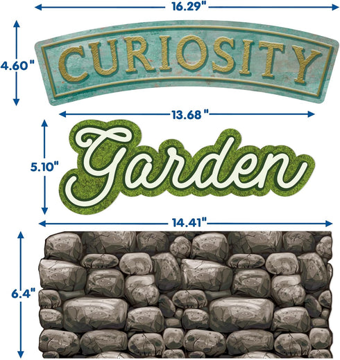 Eureka Curiosity Garden Welcome Classroom Bulletin Board Set for Teachers, 50 Pieces...