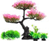 Didiseaon Aquarium Artificial Plants Decor, Pink Cherry Blossom Tree Grass Set Plastic for Fish Tank Accessories, Fish Tank Decorations...