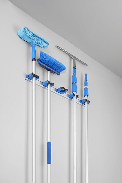 Unger Professional Hang-Up 5-Bracket Storage Organizer – Home, Basement, or Garage Tool Organizer Wall Mount, Cleaning Tool Organizer, Wall Rack f...