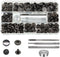 80 Sets Heavy Duty Leather Snap Fasteners Kit, BetterJonny 15mm Metal Snap Buttons Press Studs Leather Snaps with 4 Setter Tools for Clothes Brace...