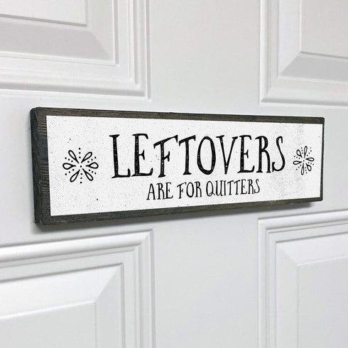Thanksgiving Wood Signs (Medium - Wood And Metal, Leftovers Are For Quitters)...