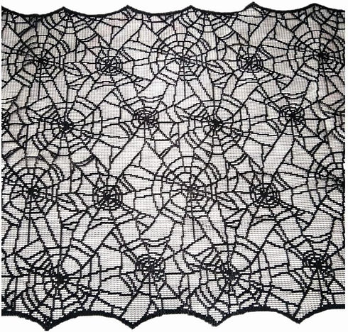 ibohr Halloween Table Runner with Spider Web Lace Festival Table Runner Halloween Table Decoration for Parties & Gatherings, 100% Polyester, 18 X ...