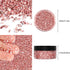 Ceya 5.3oz/ 150g Crushed Irregular Glass Rose Gold Metallic Crystal Chips Broken Glass Glitter 2-4mm Craft Glitter for Nail Arts Epoxy Resin Coast...