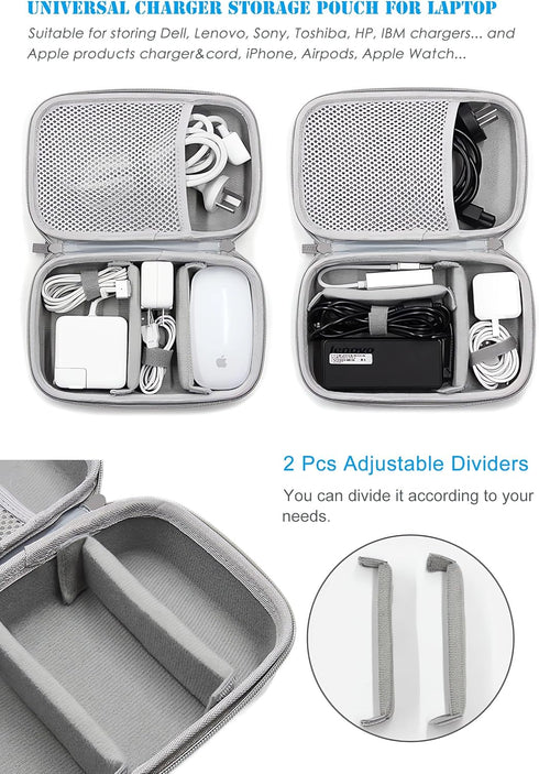 Charger Case for MacBook, 7.9"x4.7" Computer Charger Organizer, Apple Magic Mouse Apple Pencil USB Flash Disk SD Card Small Portable Accessories B...