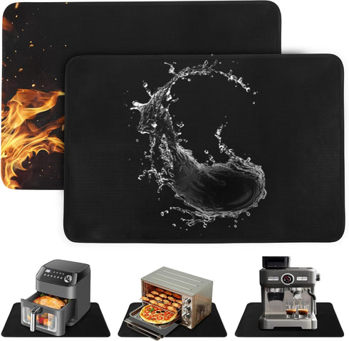 Hot Pads for Kitchen Heat Resistant Mats for Countertop - 2PCS 15 X 18 Inches Firproof Silicone Kitchen Counter Countertops Mat Coffee Mat Under A...