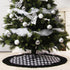 Black and White Buffalo Plaid Check Christmas Tree Skirt 48 inches, Country Xmas Tree Decorations Tree Skirts Double Layers Holiday Ornaments...