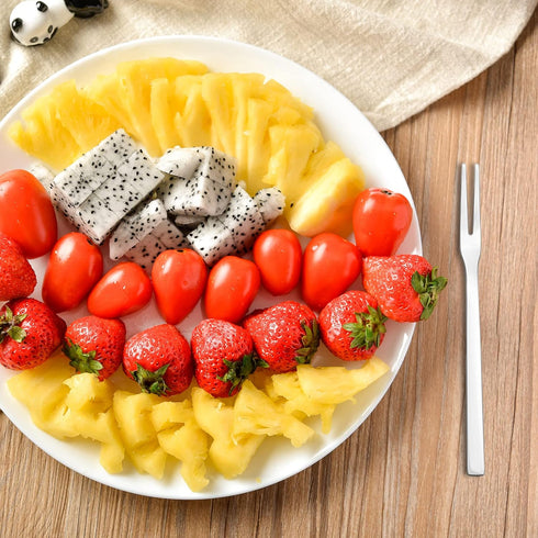 16-piece Stainless Steel 2-Tines Forks, Small Fruit Forks...