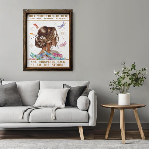 Posterizer 1 pcs-I Am The Storm- motivating feminine art-Motivational & Inspirational Art-Gifts for Women-decor for Girls, Teens Bedroom- UNFRAMED...
