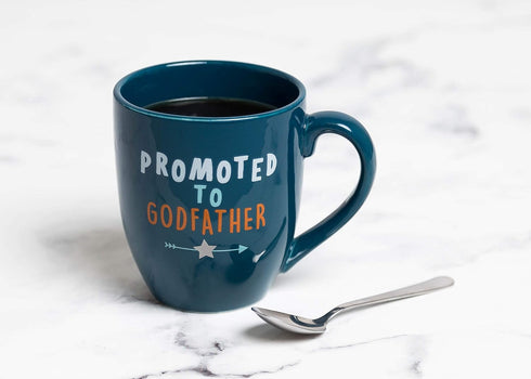 Pearhead Promoted to Godfather Mug, Godfather Proposal Gift, Godfather Keepsake, Best Godfather Gifts, Blue, 14 oz...