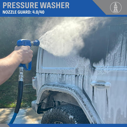 ESSENTIAL WASHER Pressure Washer Nozzle Guard With 4.0 Nozzle Size And 40° Angle | Stainless Steel Quick Connect Power Washer Nozzle...