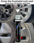SYOAUTO Stiletto Gray Rim Touch Up Paint For Tesla Model 3 18" Aero Wheel Touch Up Paint Pen Tip and Brush 2 in 1 Rim Scratch Repair Wheel Curb Ra...