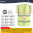 JKSafety 9 Pockets Class 2 High Visibility Zipper Front Safety Vest With Reflective Strips,Meets ANSI/ISEA Standard (Large, 150-Yellow)...