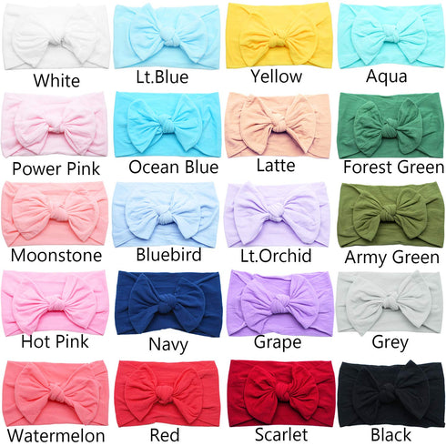 20PCS Baby Girls Headbands Soft Nylon Newborns Headbands 4.5inch Hair Bows Elastic Hairbands Hair Accessories for Newborns Infants Toddlers Girls ...