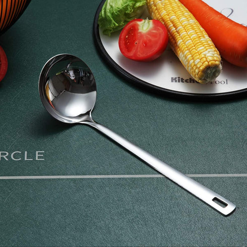 Stainless Steel Ladle, Berglander Soup Ladle, Cooking Ladle, Kitchen Ladle, Metal Soup Spoon For Cooking Non-Stick And Heat Resistant, Dishwasher ...