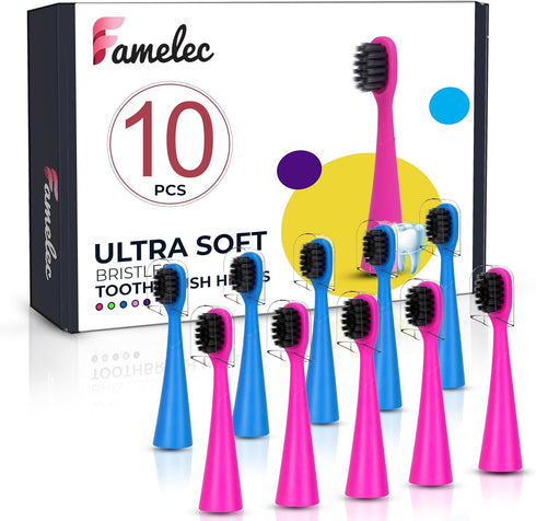 10Pcs for Burst Kids Replacement Heads, Perfect Fit for Burst Toothbrush Heads Kids, Ultra Soft Bristles for Deep Clean, Perfect for Burst Kids To...